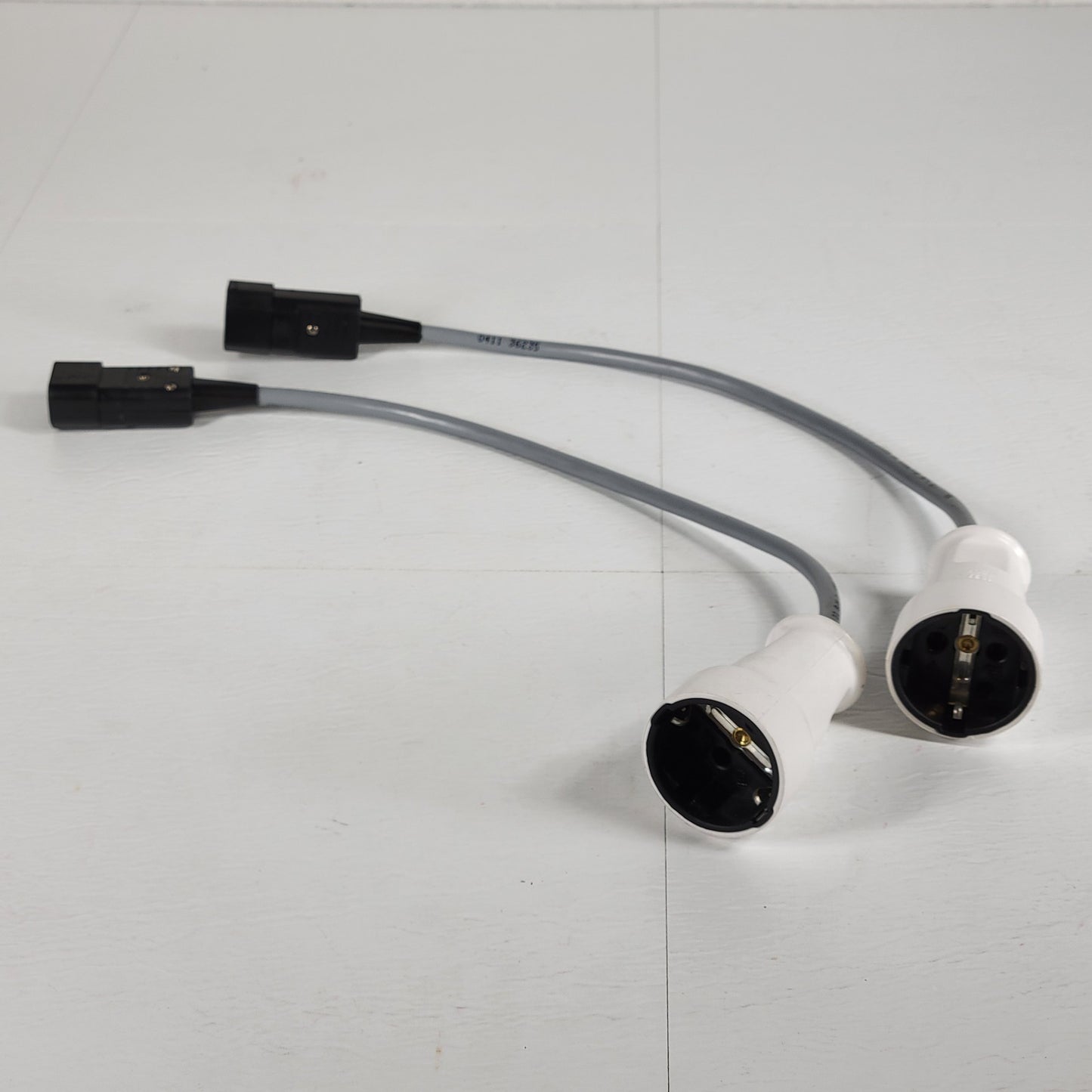 FELLER IEC C14 Male Type VIIG Female Cables CSA AWM 18AWG FT1, 250V Twin-Pack
