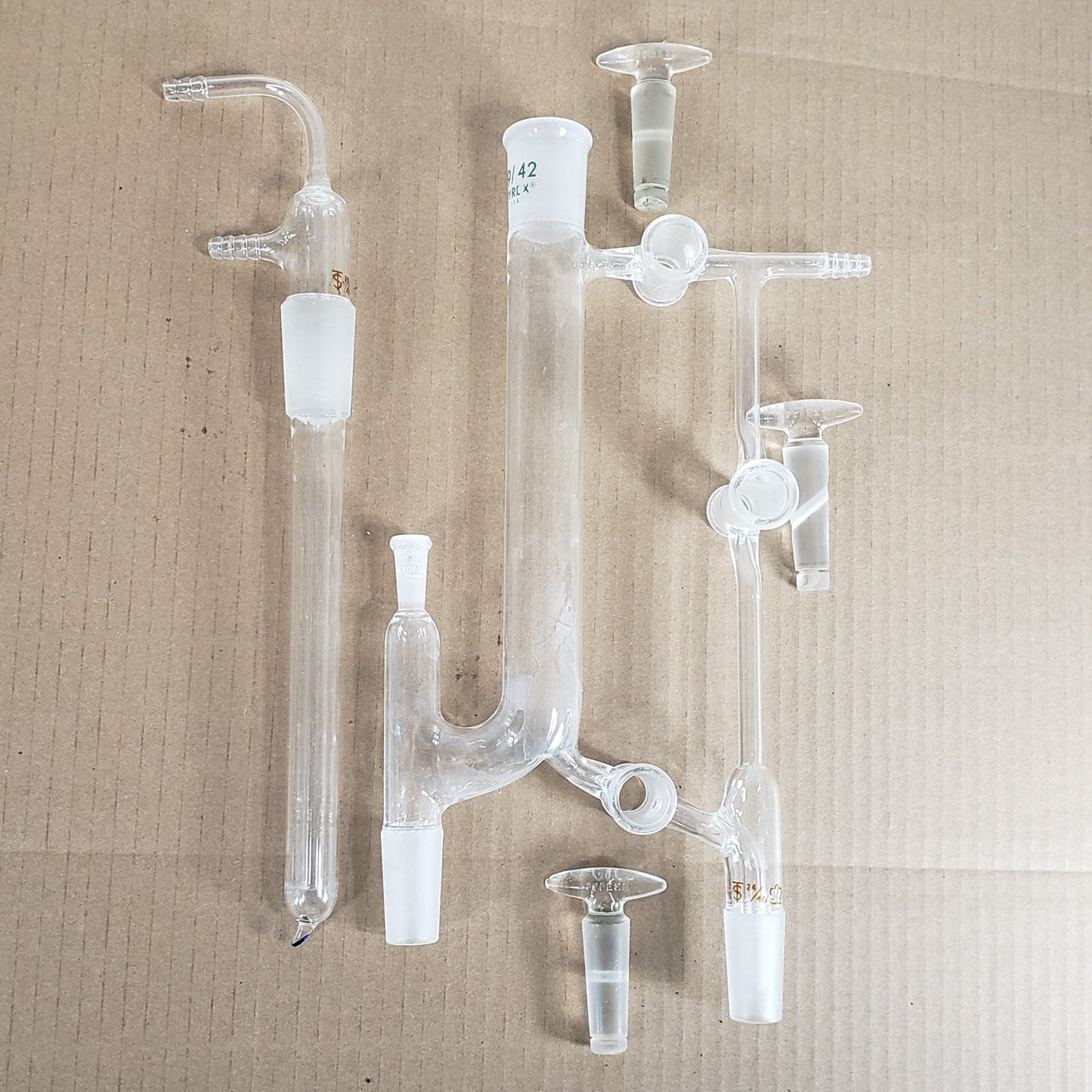 Pyrex Variable Reflux Distilling Apparatus Assembly 29/42 CN 24/40 SN w/Stopcock