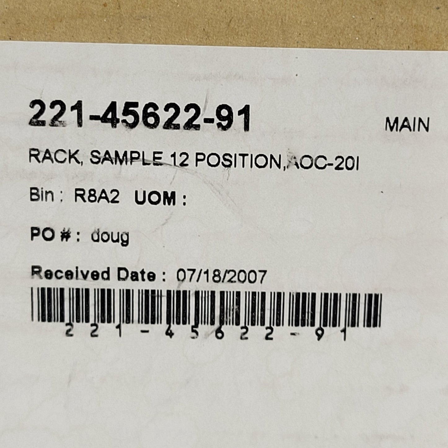 Shimadzu 221-45622-91 12 Position Sample Rack for AOC-20i GC Auto Sampler