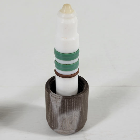 CHEMGLASS PTFE 0-12mm High Vacuum Valve Plugs for Vacuum Systems, Green & Brown
