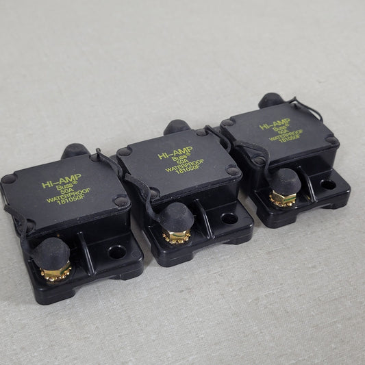 Lot of 3 Eaton Bussmann 181050F HI-AMP 50A Waterproof Breaker 46930