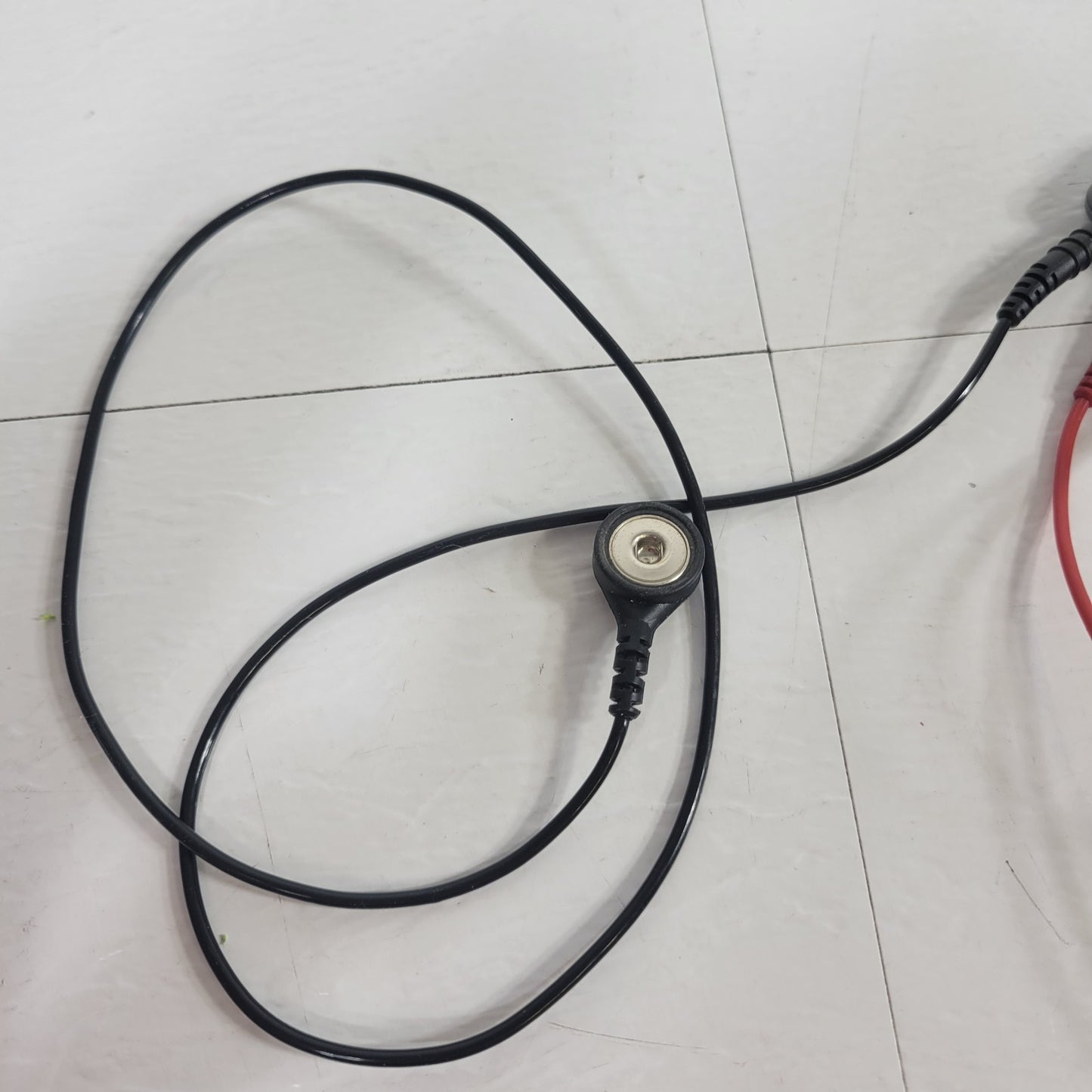 3-Lead ECG EKG Patient Monitor Cable RA LA LL Snap Leads 4-Pin Round Plug