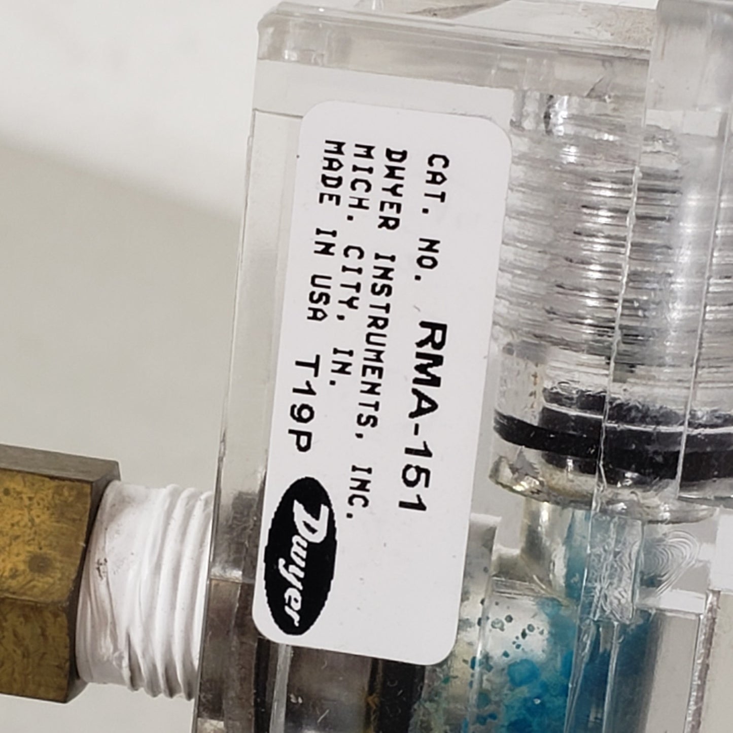 Dwyer RMA-151 Rate-Master 0-50cc/min Flowmeter w/ Brackets & 3/16" ID Barb Inlet