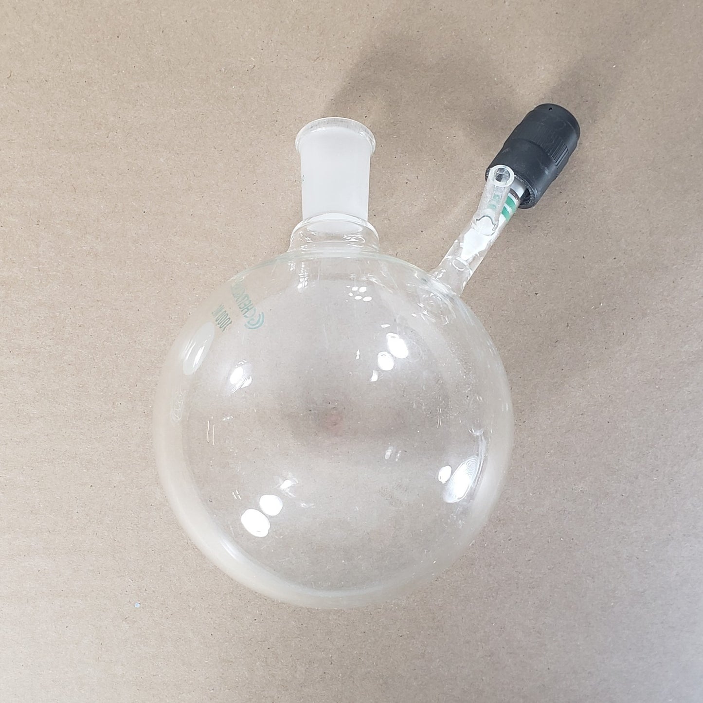 Lot of 3 Chemglass AF-0529-07/0094-04 Airfree Round Bottom Flasks 1000/500mL