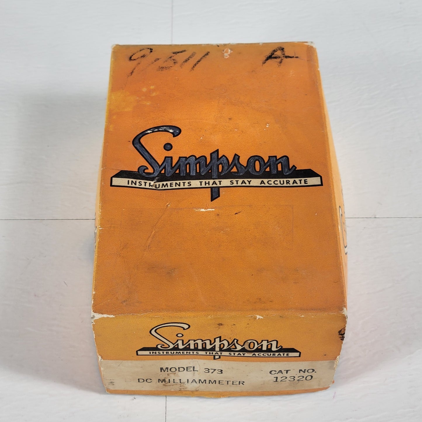 VINTAGE SIMPSON MODEL 373 DC Milliammeter, 1-1000mA, Original Instrument Case