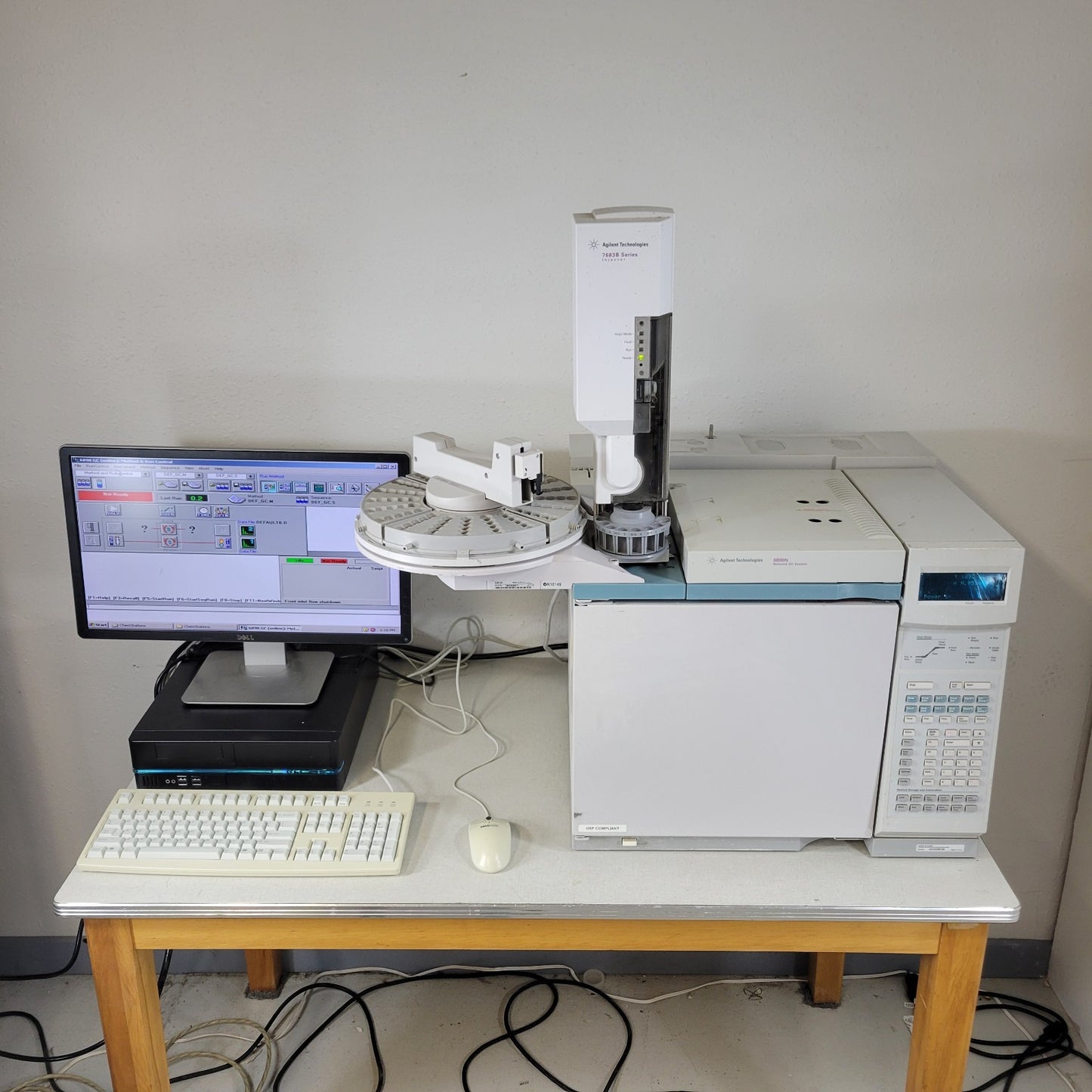 TESTED Agilent 6890N GC FID 7683 Autosampler ChemStation PC Rtx-624 Gas Chromato