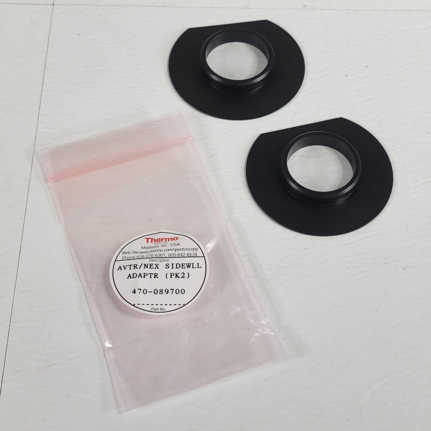 Thermo Nicolet 470-089700 Avatar Nexus FTIR Purge Sidewall Adapters 2pc