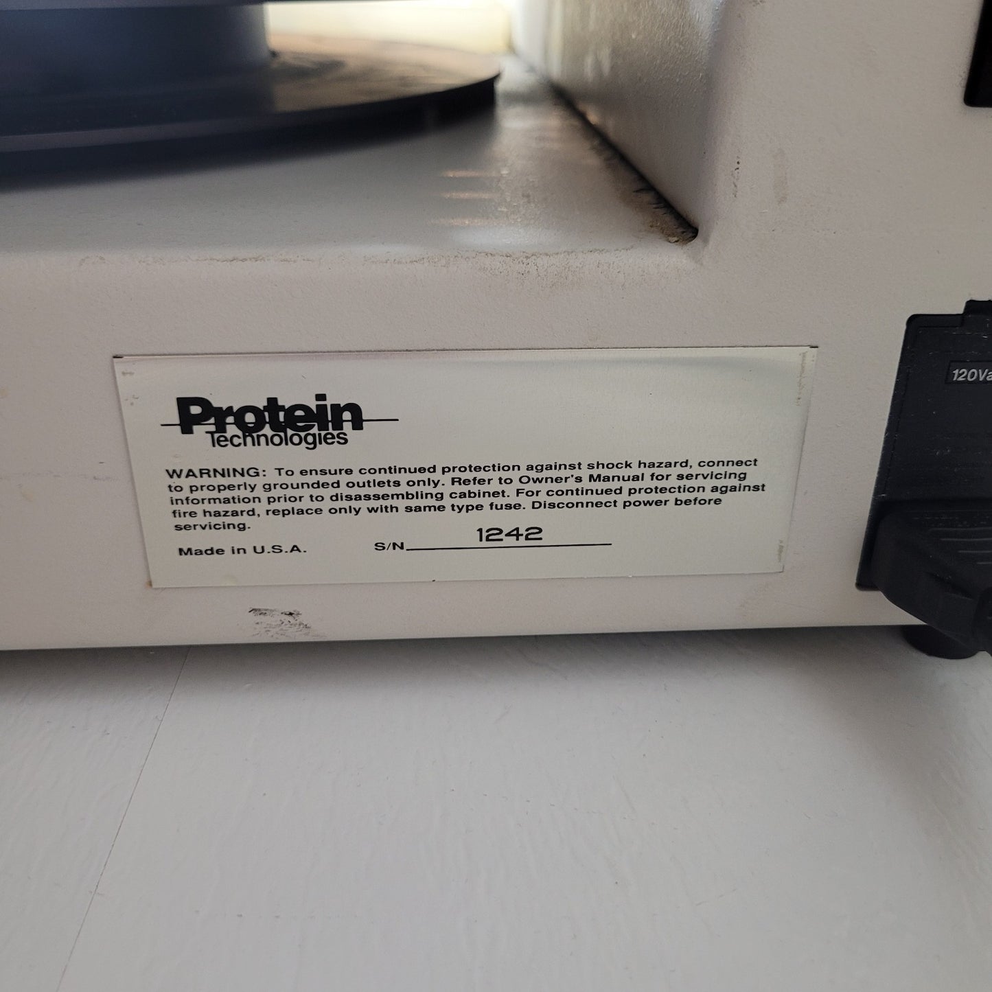 TESTED Protein Technologies PS3 Peptide Synthesizer 3 RVs Bottle Carousel