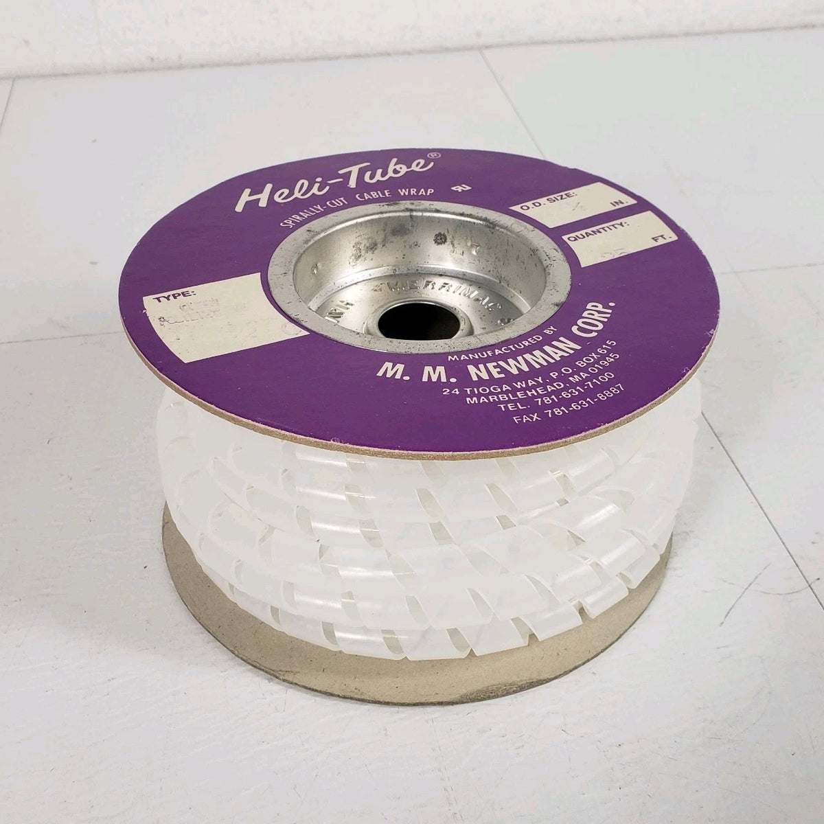 M.M. Newman HT 1/2 C Heli-Tube Clear Polyethylene Spiral Cable Wrap 17ft