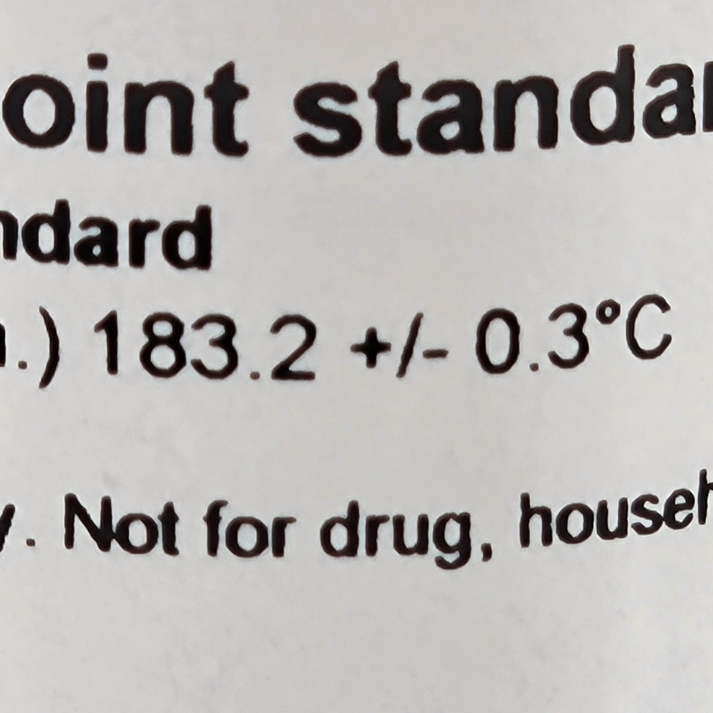 SIGMA-ALDRICH 42183-250MG Melting Point Standard 182-184 Celsius, Exp: MAY/24