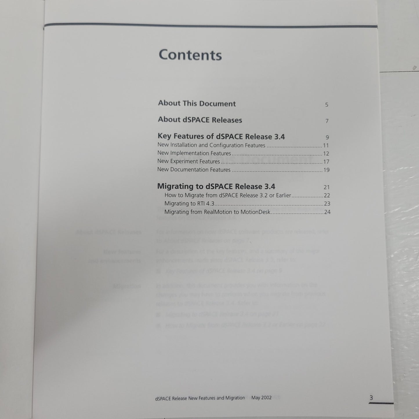 dSPACE Release 3.4 New Features & Migration RCP HIL Software Manual May 2002