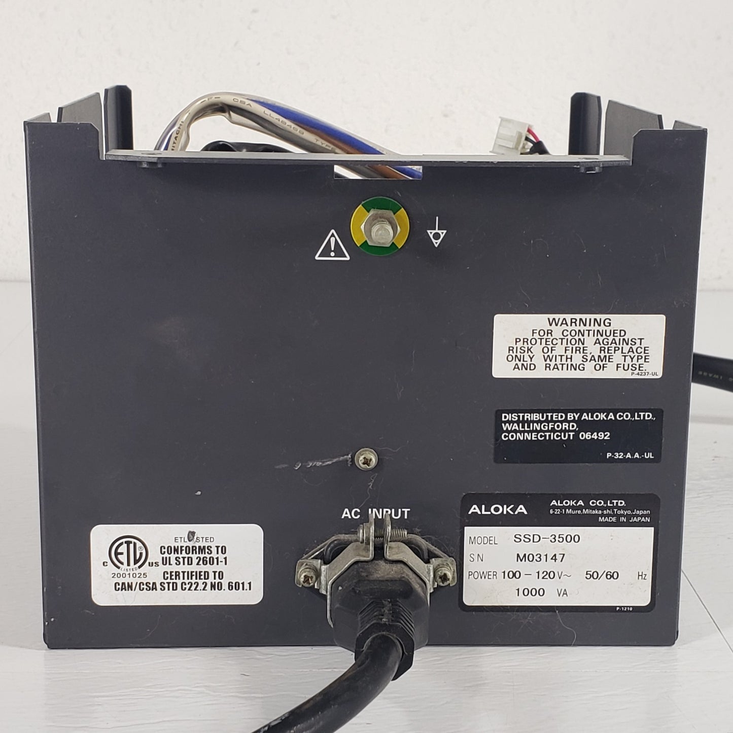ALOKA EU-6029 Power Supply & Board from SSD-3500 Ultrasound Cart, PCB EP479900CC