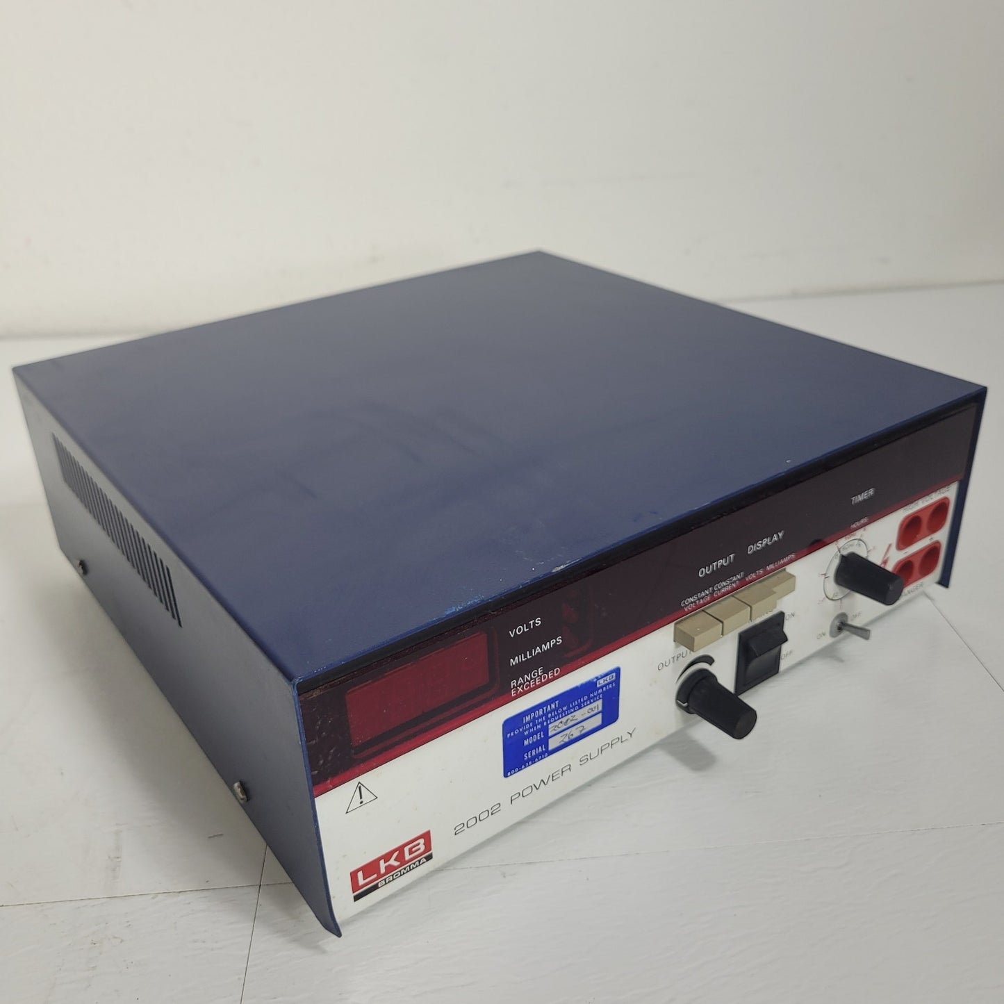 LKB Bromma 2002 95-71-1002 Variable DC Electrophoresis Power Supply TESTED