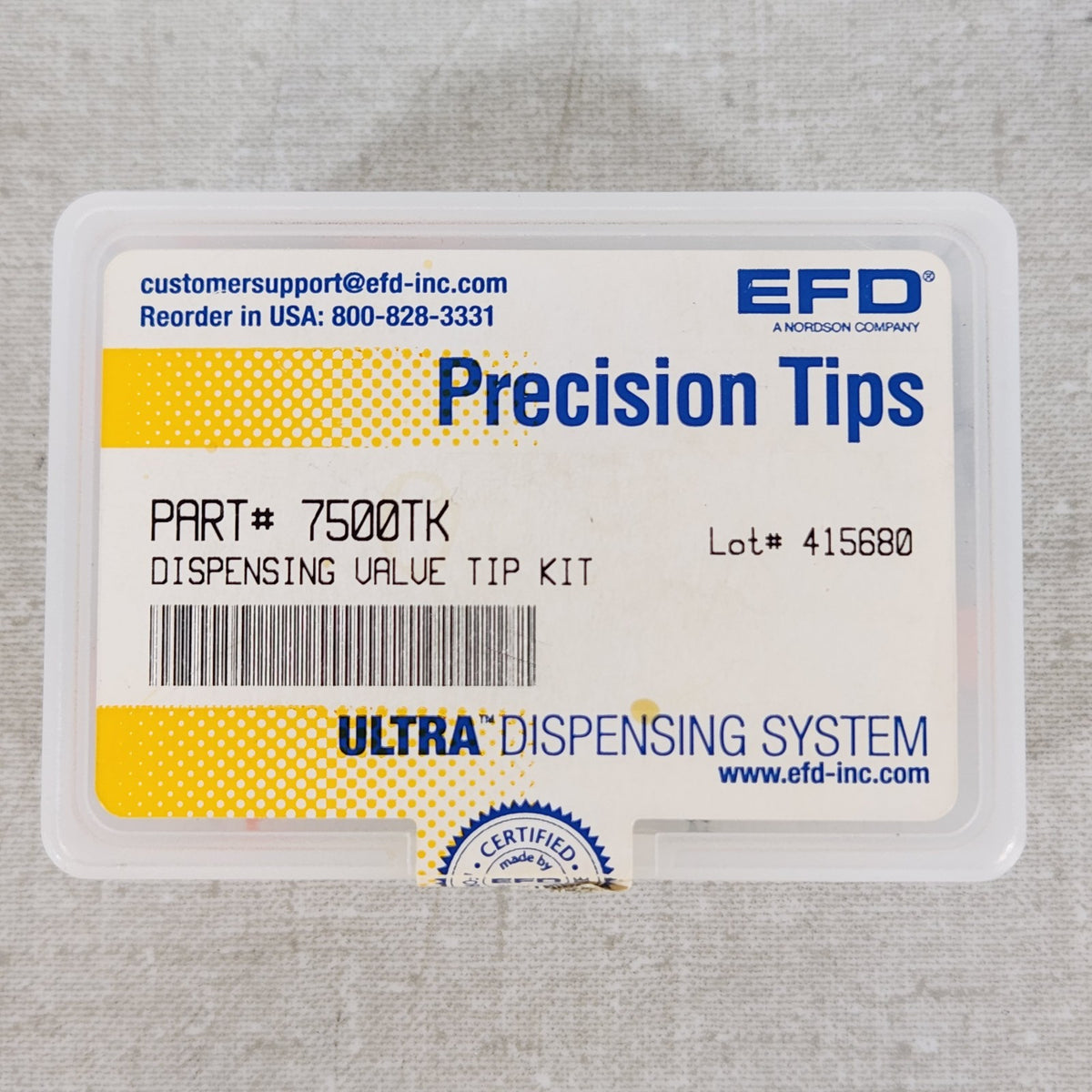 Nordson EFD 7500TK Dispensing Valve Tip Kit 9 Tips Partial Kit