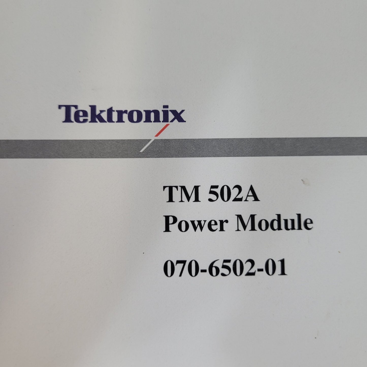 Tektronix TM 502A Power Module Instruction Service Manual 070-6502-01