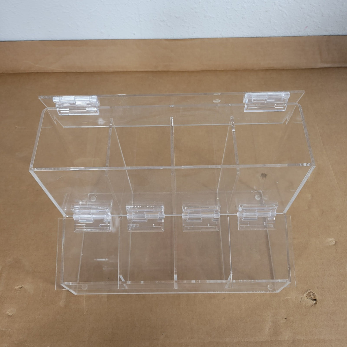 Heathrow Scientific HS23404 Clear Acrylic 4-Place Compartment Dispensing Bin