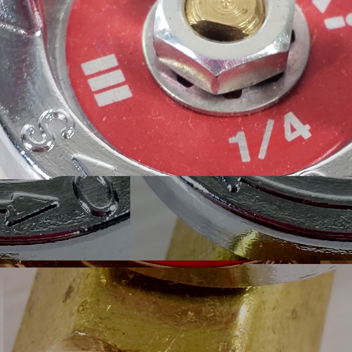HAMAI III 1/4" Brass Ball Valve Manifold Lever Handle Quarter Turn