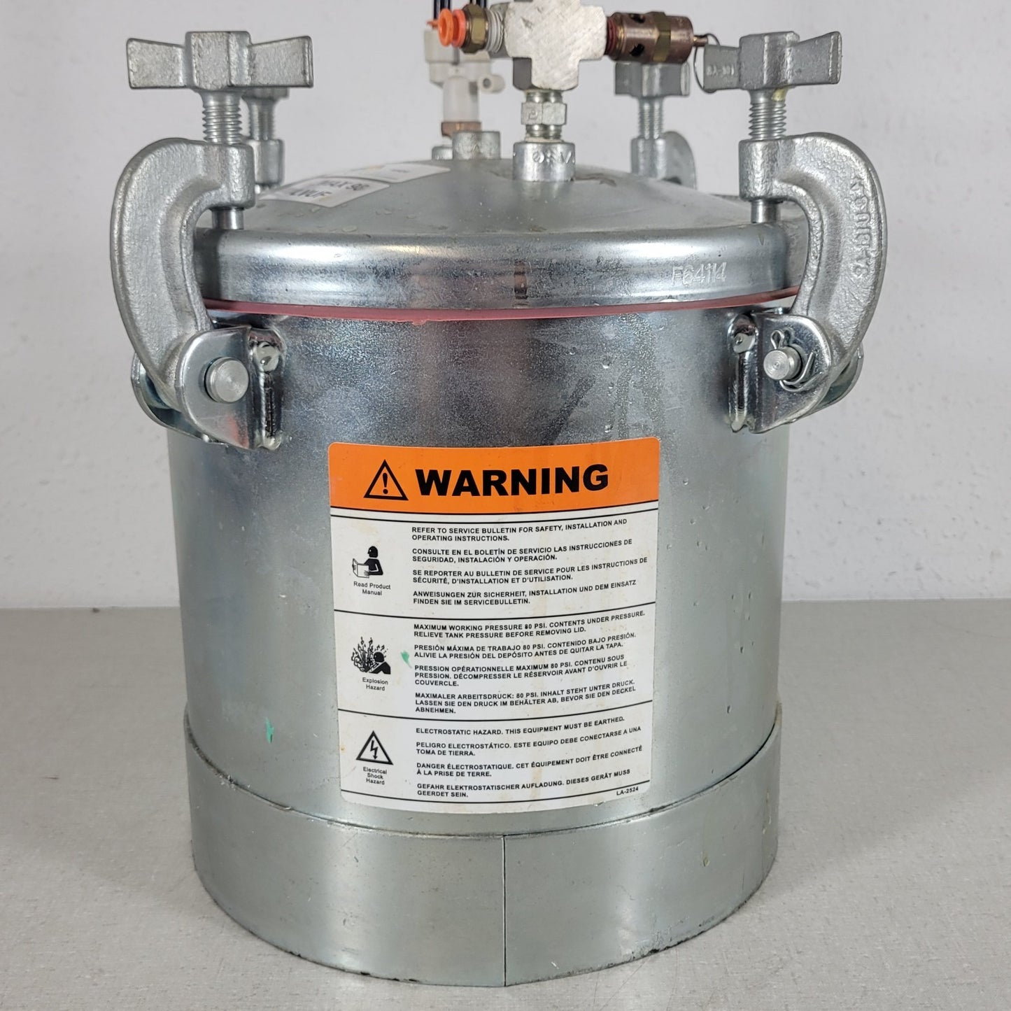 New Precision Technology CP16-4 Robotic Dispensing System w/ Binks Pressure Tank