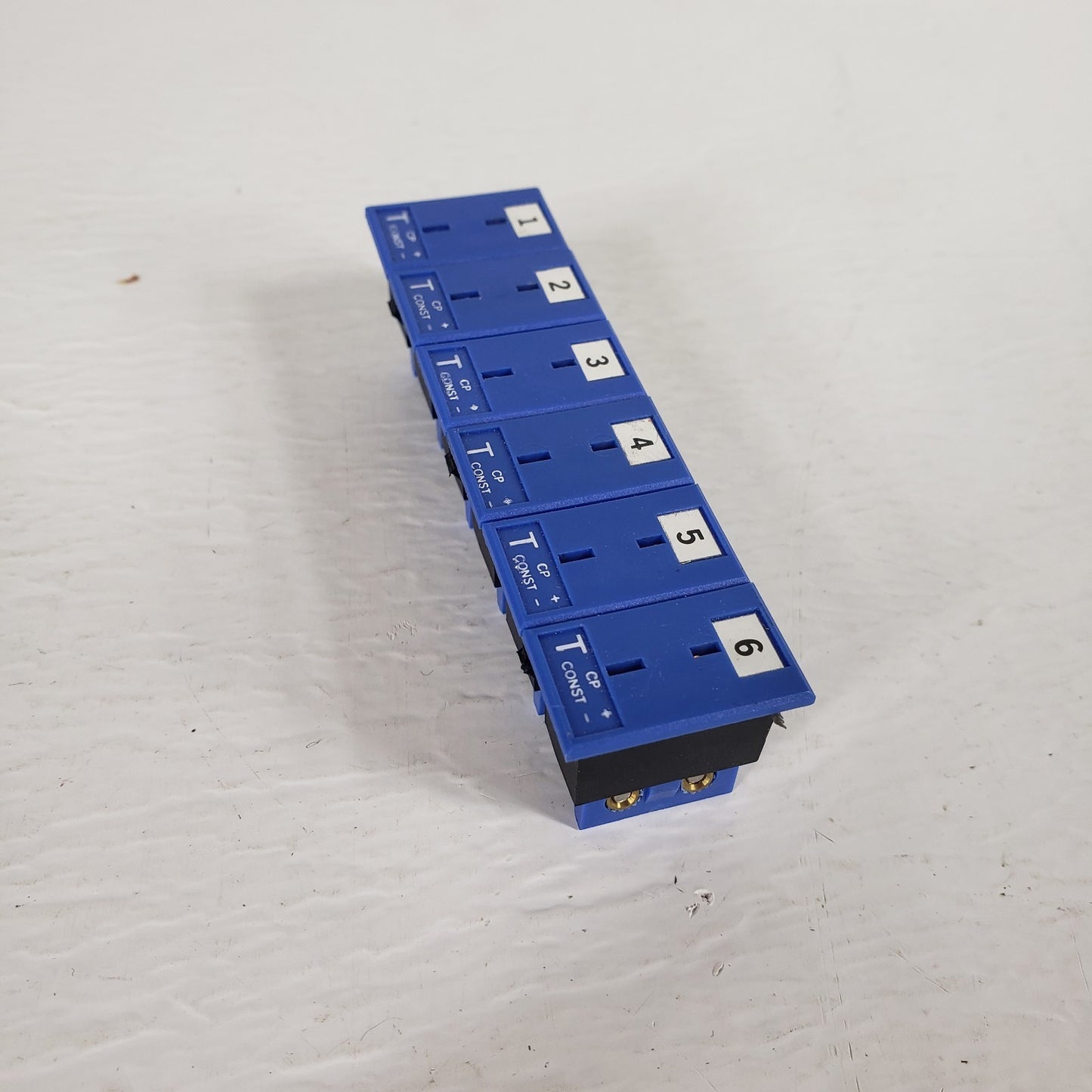 Omega Type T Thermocouple Terminal Block Panel Mount 6-Gang Polarized 2 Pin