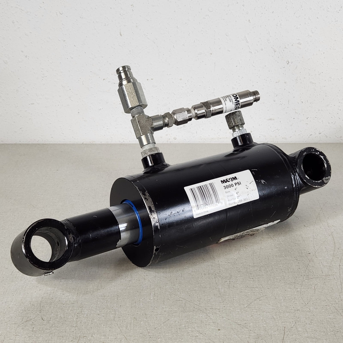 MAXIM 288363 4x4 Hydraulic Cylinder w/ OMEGA PX429-2.5KG5V Sensor UNTESTED