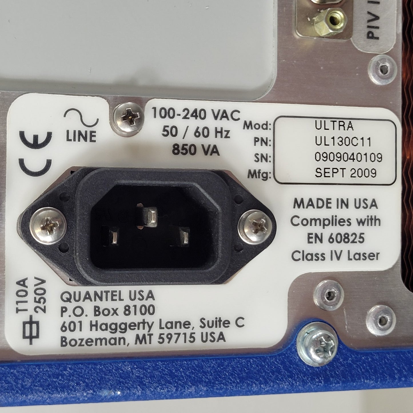 Quantel Big Sky Ultra ICE450 Nd:YAG Laser Power Supply 1750903001 UL130C11