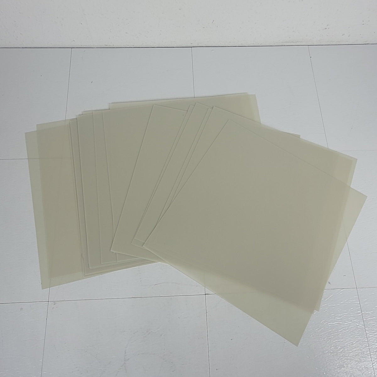 Lot 19 PET Polyester Film Sheets 14 Mil .014" 14" x 14" Translucent Plastic