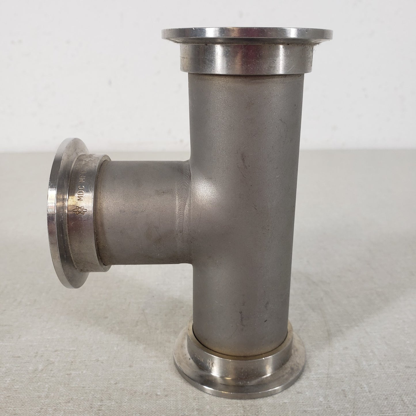 MDC NW40 KF40 QF40 ISO-KF 3-Way Stainless Steel High Vacuum Tee Fitting