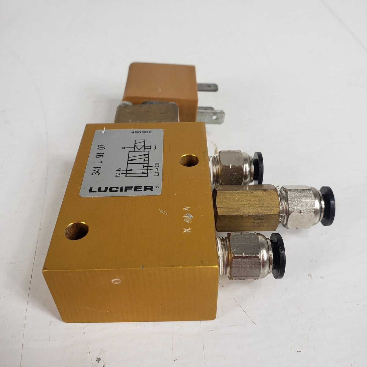 Parker Lucifer 341L9107 5/2-Way 5-Port Pneumatic Solenoid Valve