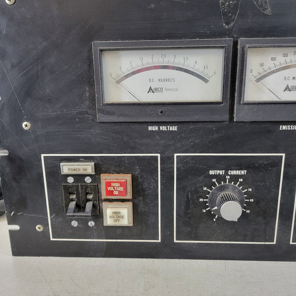 Airco Temescal CL-2A 5kV 2kW Glow Discharge Plasma Power Supply Powers On