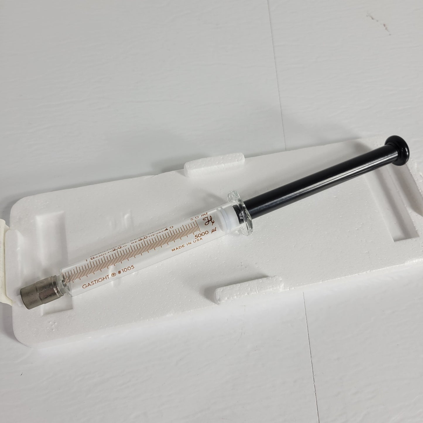 HAMILTON 81520 5.0ml/5000μl  Gastight #1005 Srng, No Ndl