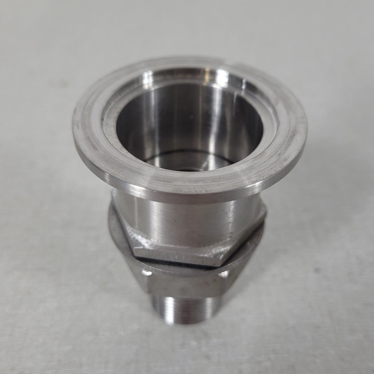 KF40 NW40 QF40 to 3/4"-14 Straight Male Thread Stainless Vacuum Adapter
