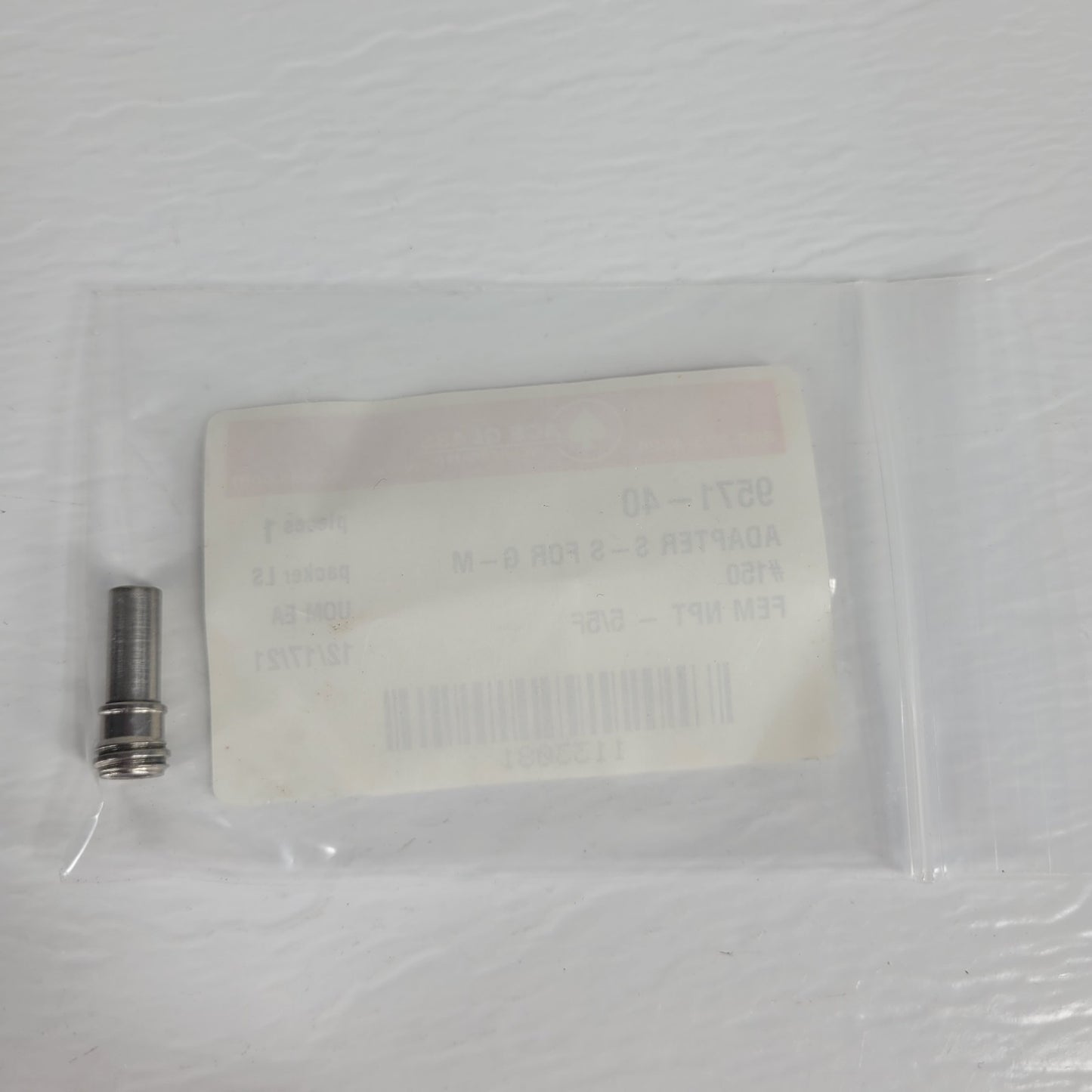 ACE GLASS 957140 Adapter S-S for G-M #150 FEM NPT - 5/5F