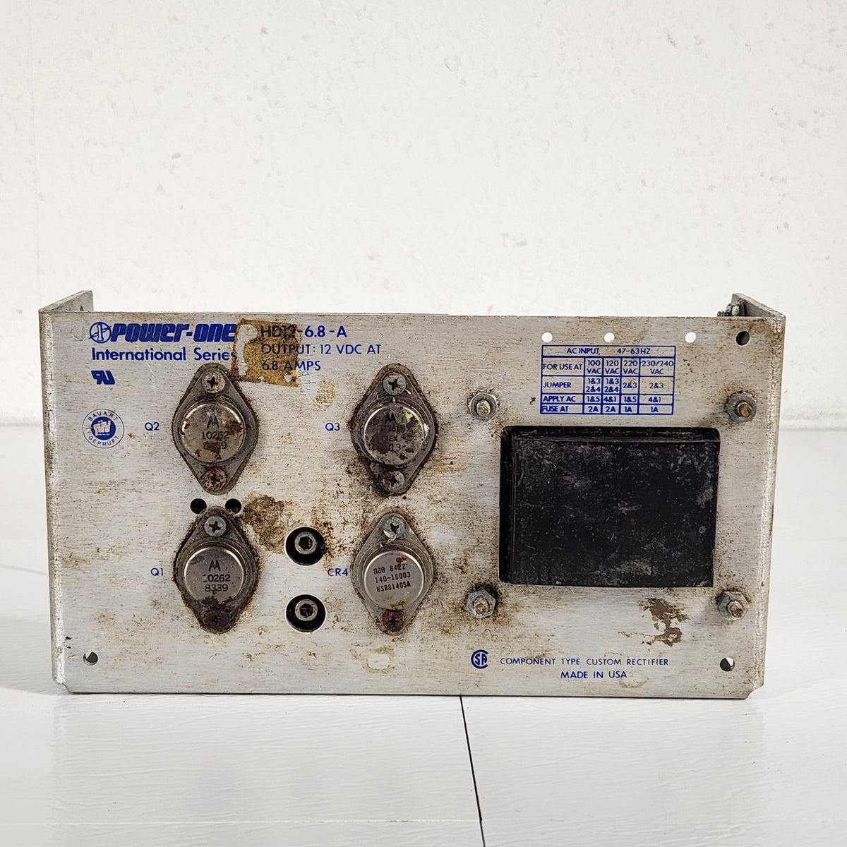 Power-One HD12-6.8-A 12V 6.8A Linear Regulated DC Power Supply 82W