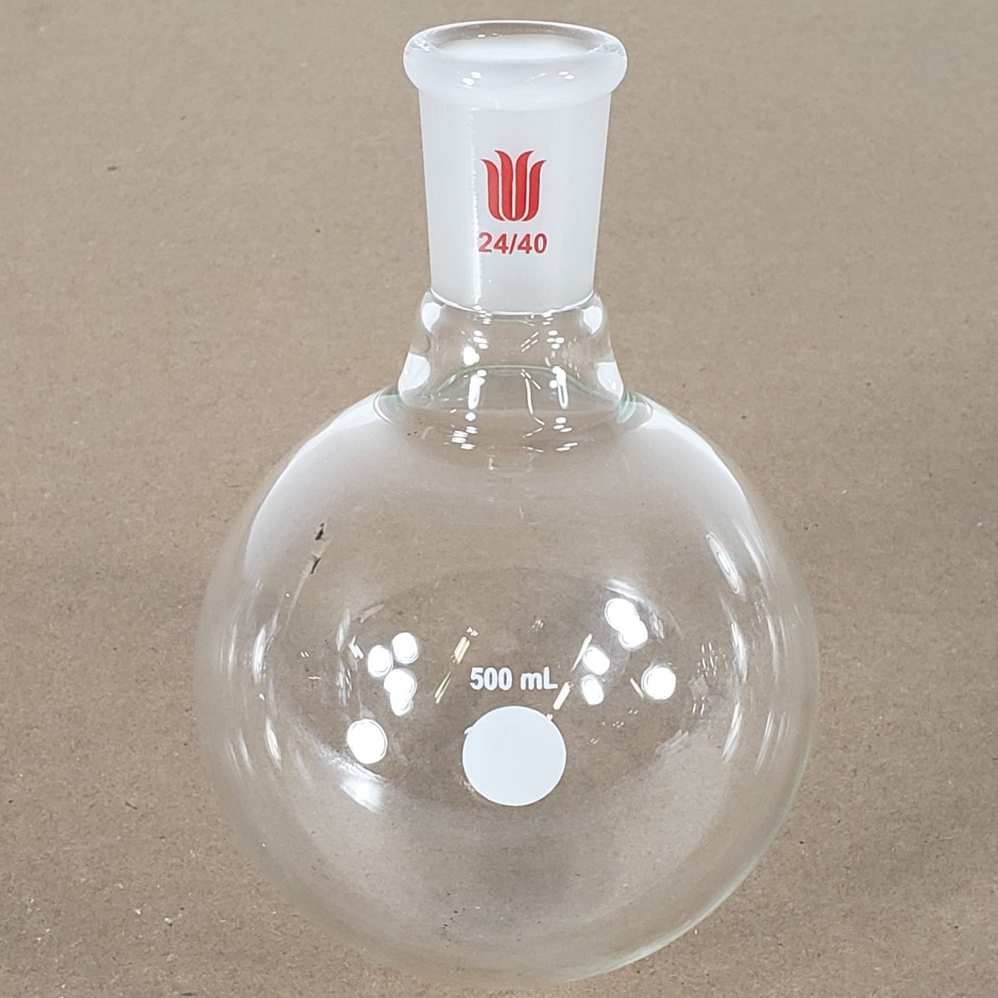 Lot of Synthware F304500/250/100 Heavy Glass Round Flasks 24/40 500/250/100mL