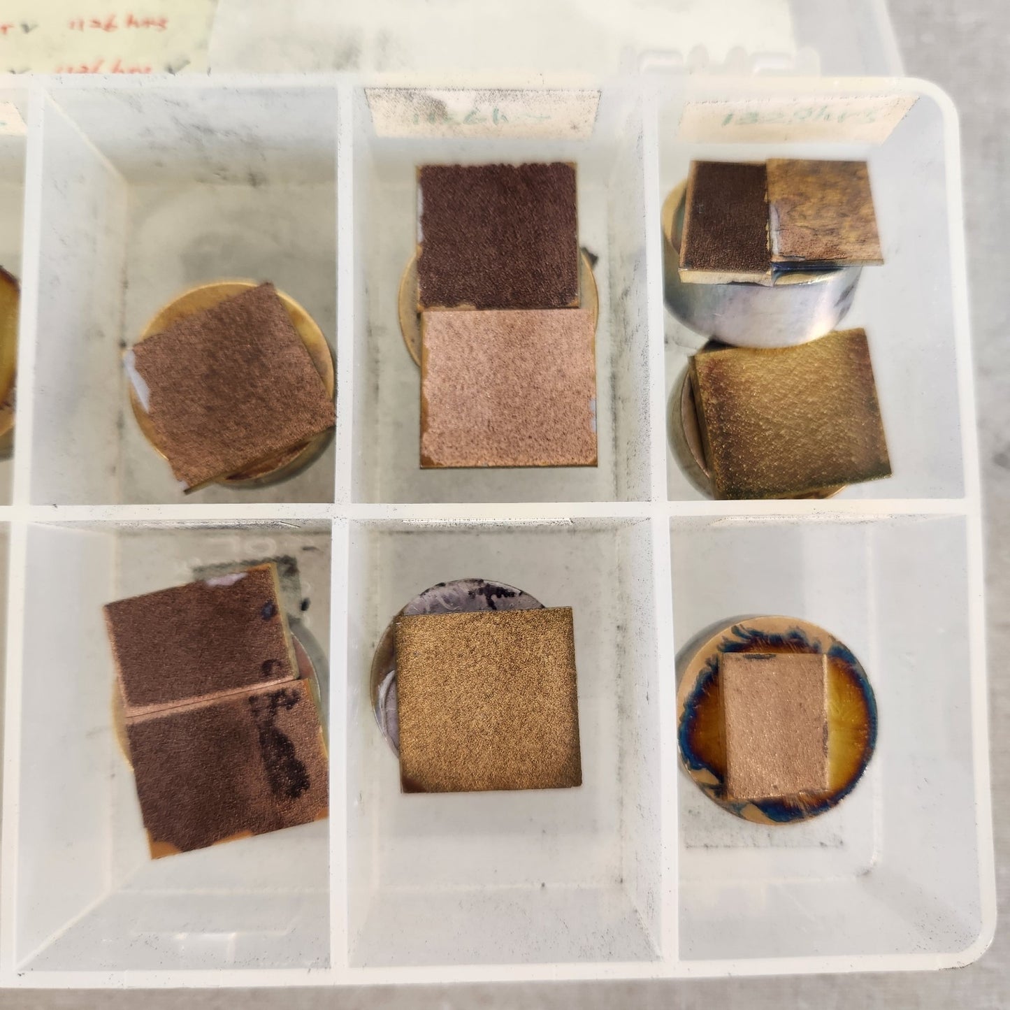 LOT 9 Prepared SEM Metallography Specimens Sputter Coated Research Test Samples