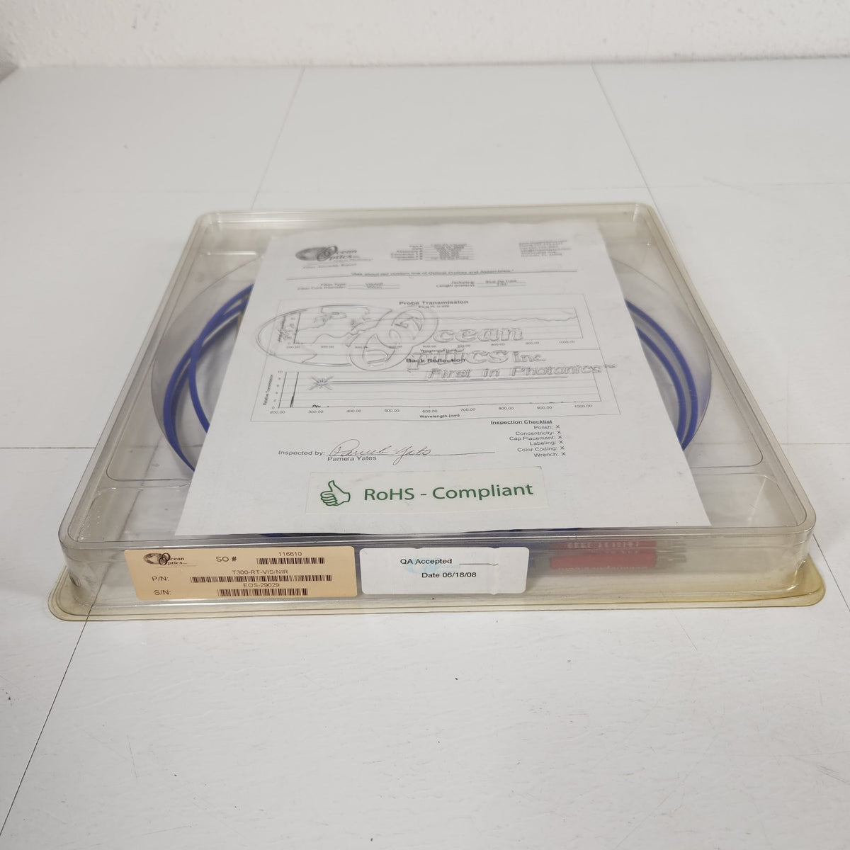 Ocean Optics T300-RT-VIS/NIR 300um Fiber Optic Transmission Dip Probe
