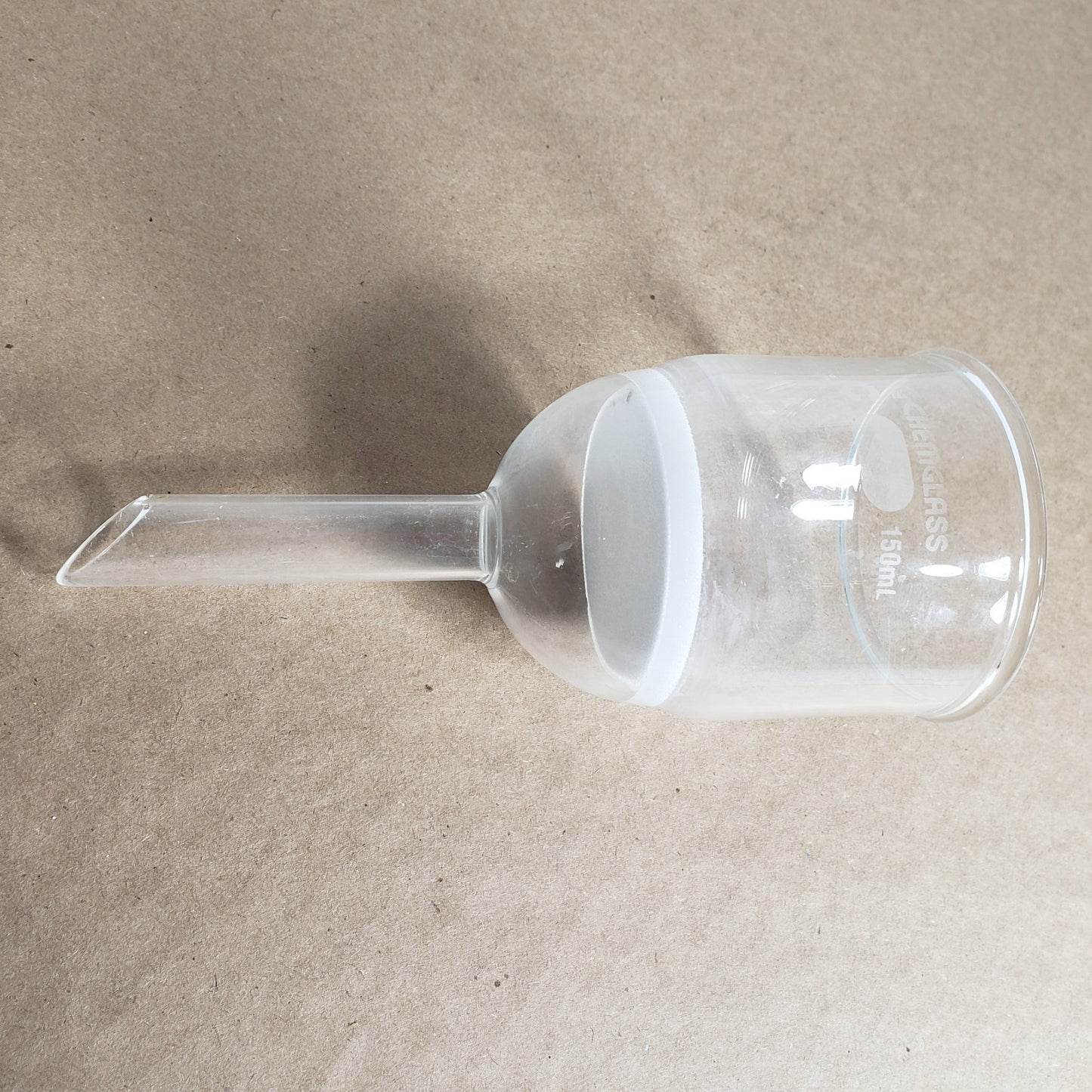 Lot Of 4 Chemglass 36060 150mL Buchner Filtration Funnels 4 total 3 Course 1 Med