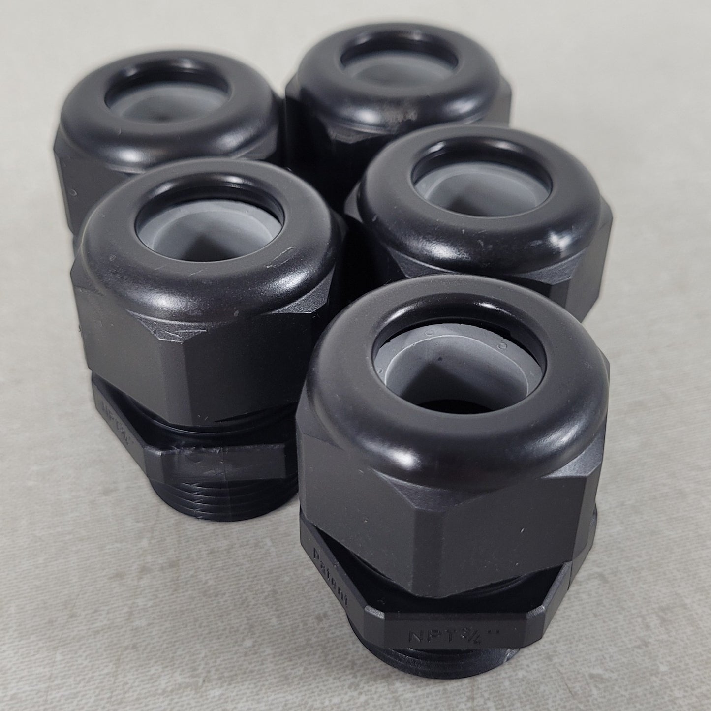 5 Units Sealcon CD21NR-BK 3/4" NPT Black Nylon Cable Gland Strain Fittings