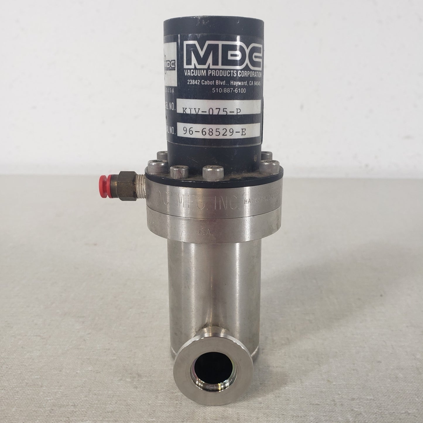 MDC Precision KIV-075-P 321052 Pneumatic Inline Vacuum Valve KF16 NW16