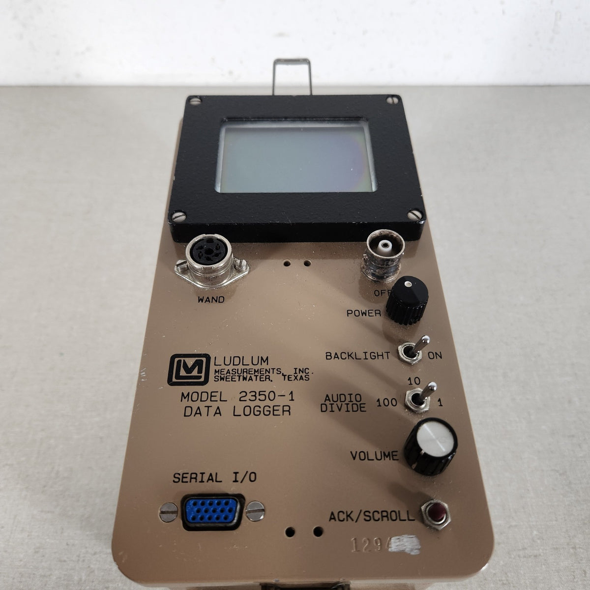 TESTED Ludlum 2350-1 Radiation Survey Meter Data Logger w/ 110205 Controller