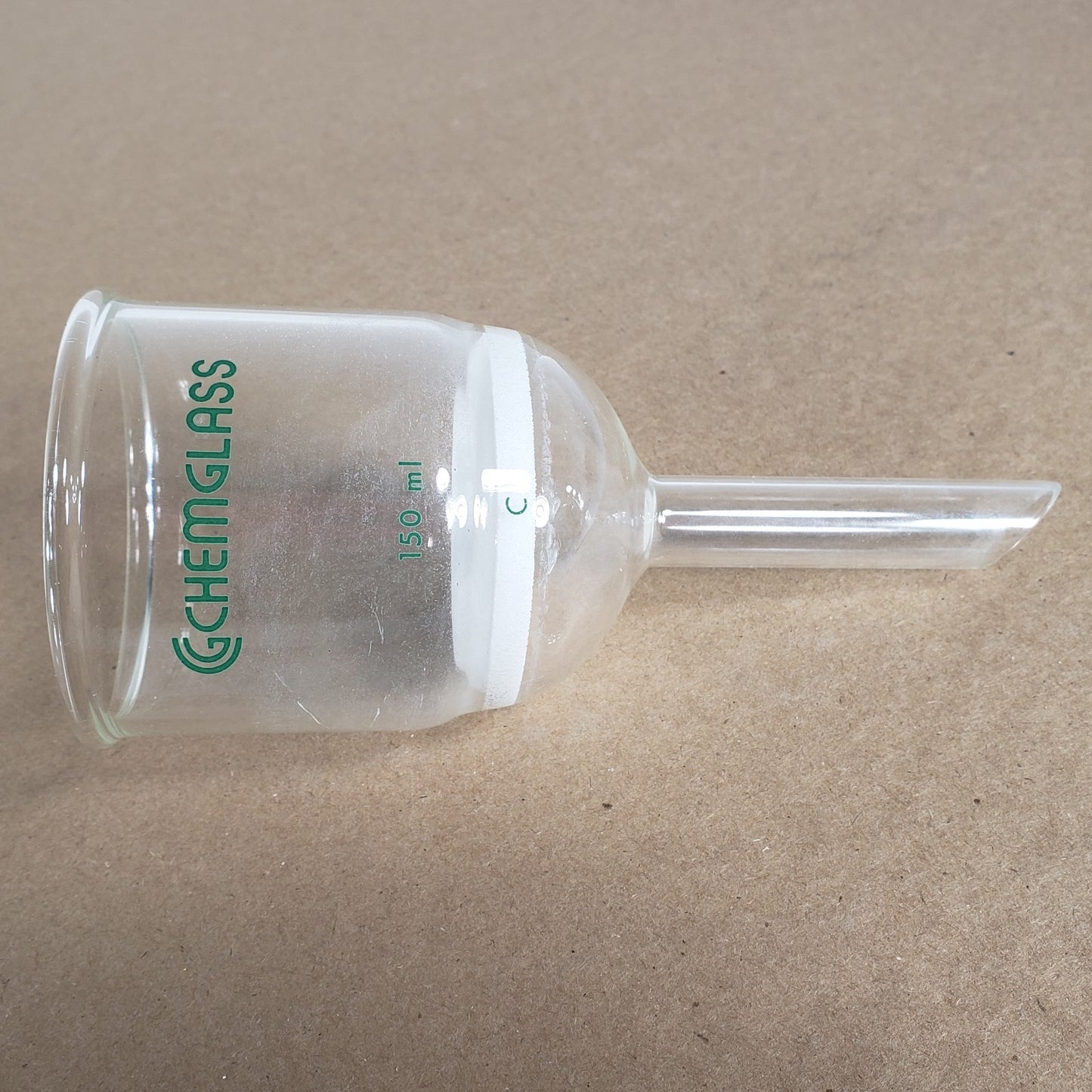Lot Of 4 Chemglass 36060 150mL Buchner Filtration Funnels 4 total 3 Course 1 Med