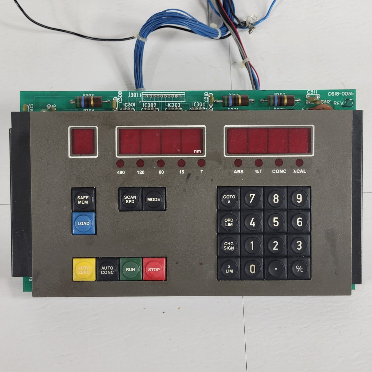 TESTED Perkin Elmer C618-0035 Lambda 3B UV/Vis LED Faceplate Board Assembly