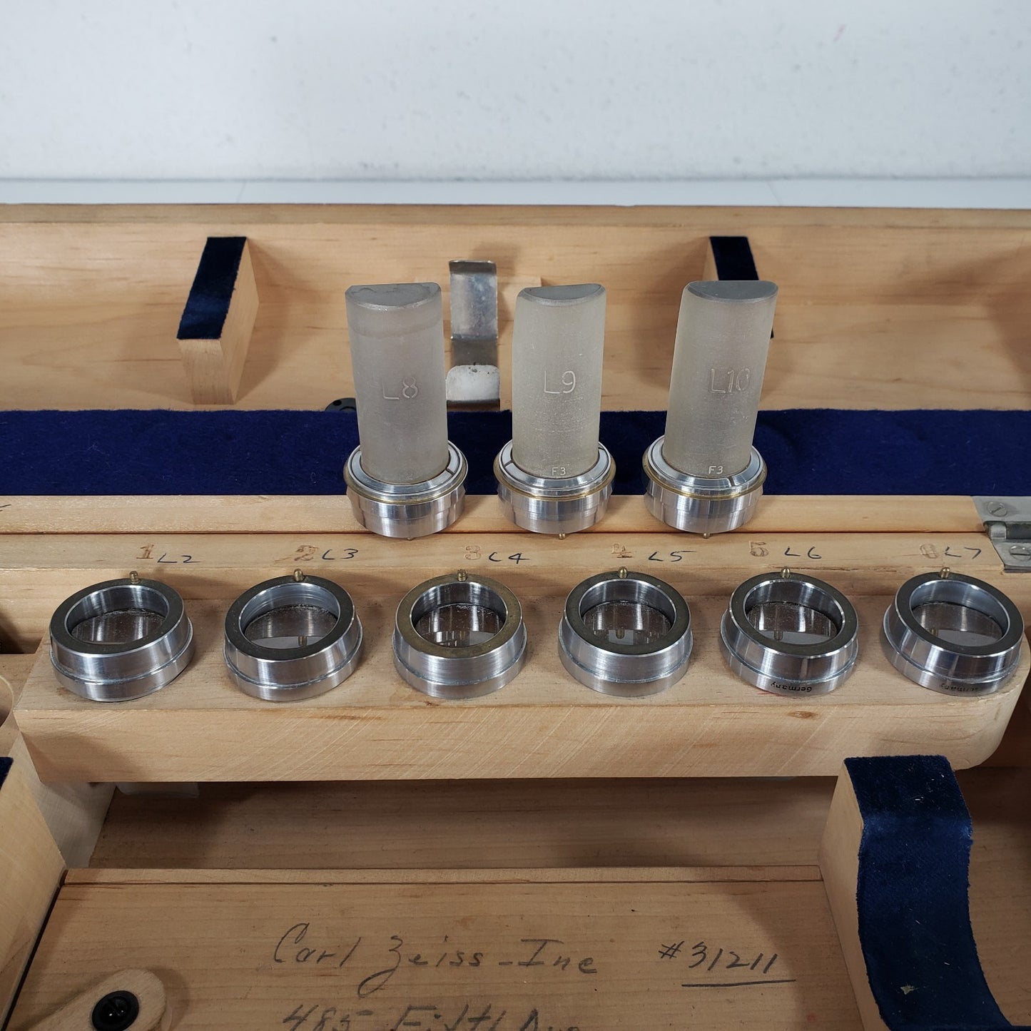 VINTAGE CARL ZEISS JENA Refractometer #31211 Complete Set, L1-L10 & Original Box
