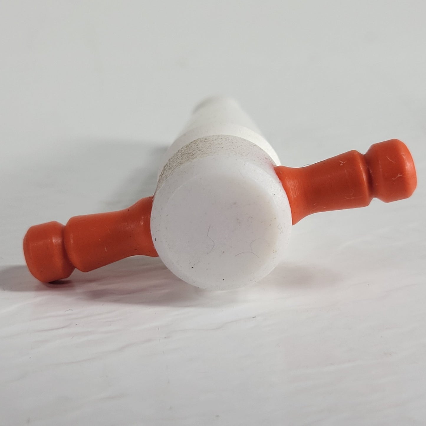 Three PTFE 17/27mm 3.5mm Bore Tapered Stopcocks for Glassware in Labs, Orange