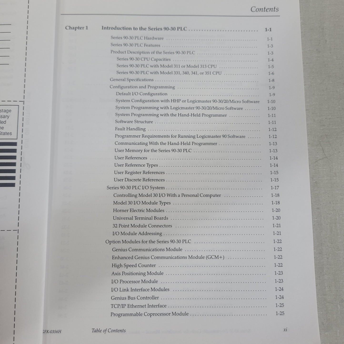 GE Fanuc GFK-0356H Series 90-30 Programmable Controller PLC Installation Manual