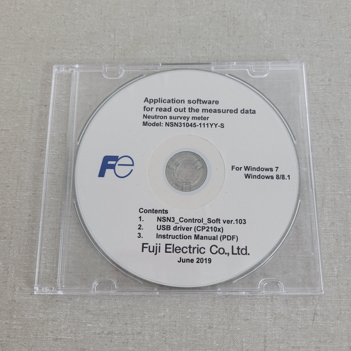 TESTED Fuji NSN3 NSN31045-111YY-S Neutron Survey Meter w/ Control Software
