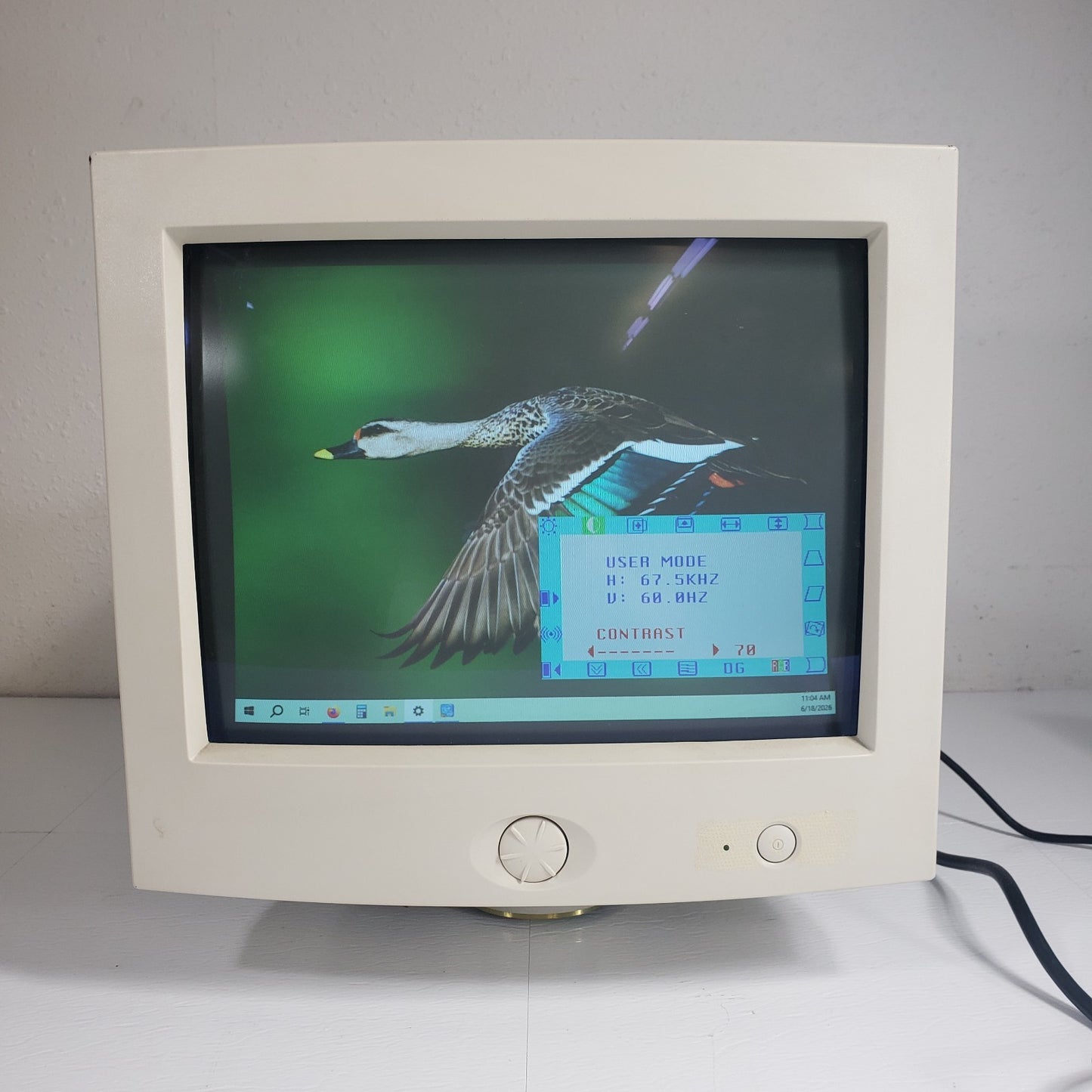ALOKA IPC1550 CRT Monitor For Retro Games/General Usage, DeGaussing, No Base