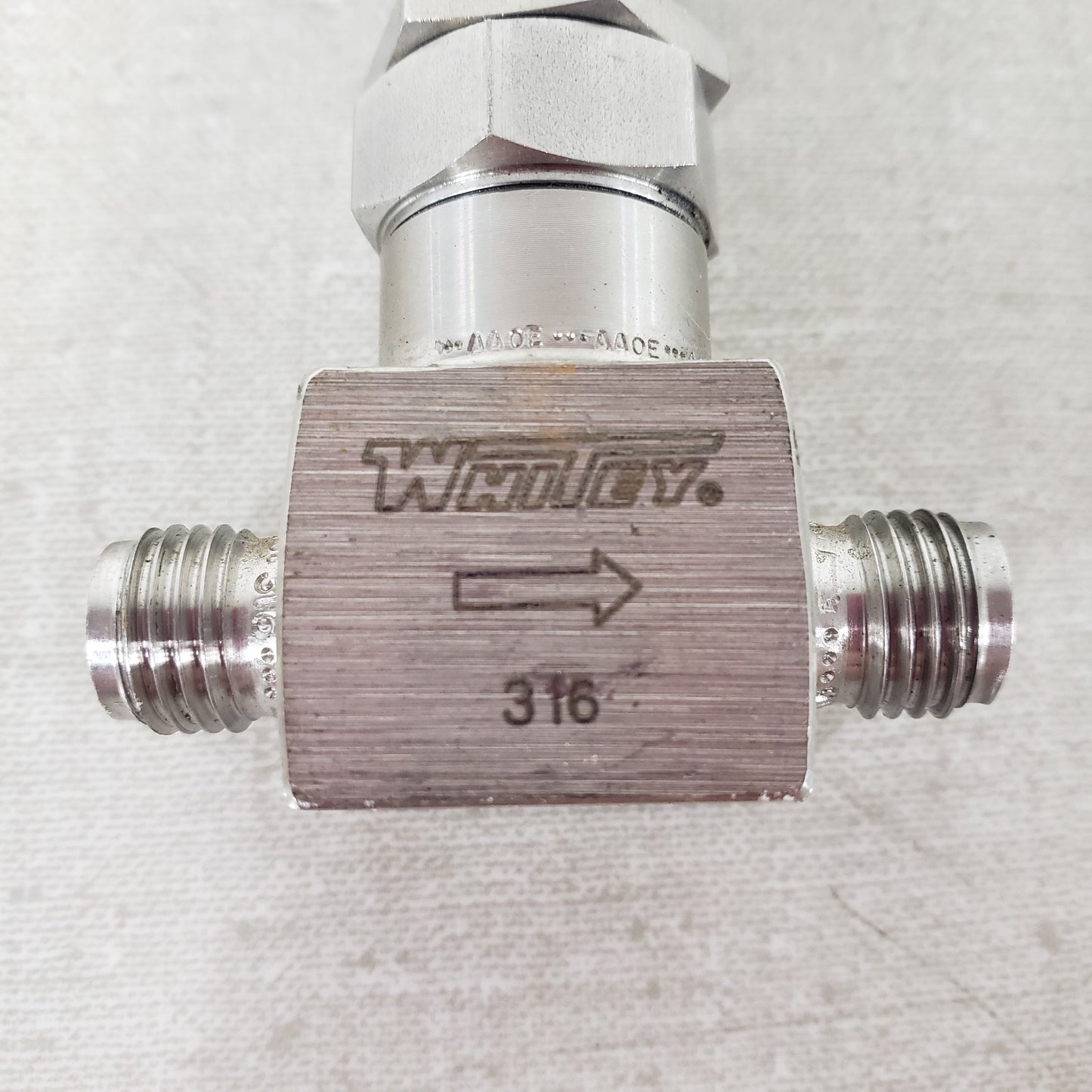 WHITEY SS-22RS4 1/4in High Precision Micro Metering Valve 3000 PSI Swagelok