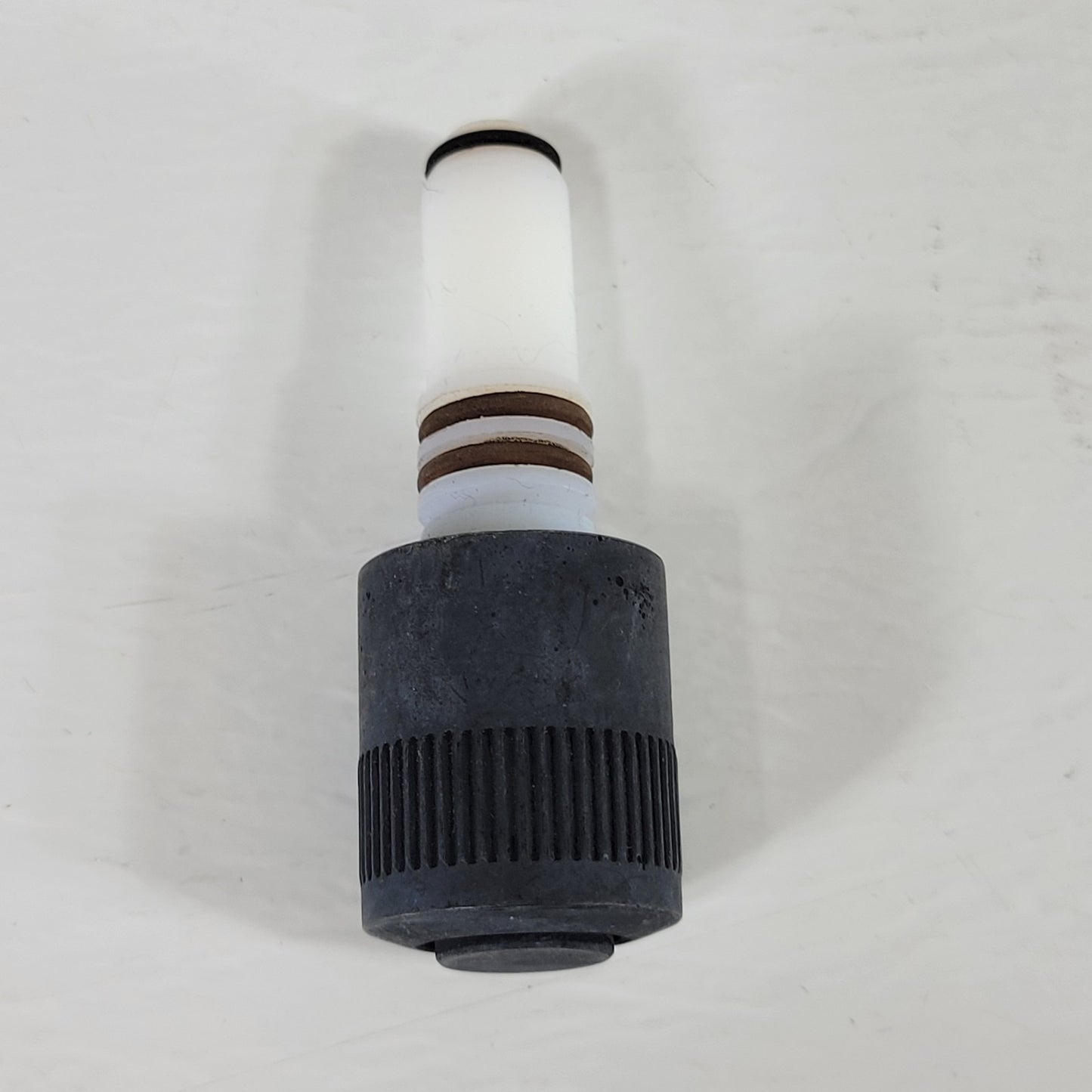 Two CHEMGLASS PTFE 0-12mm Vacuum Valve Plug-Only for Vac. Systems, Brown & Black
