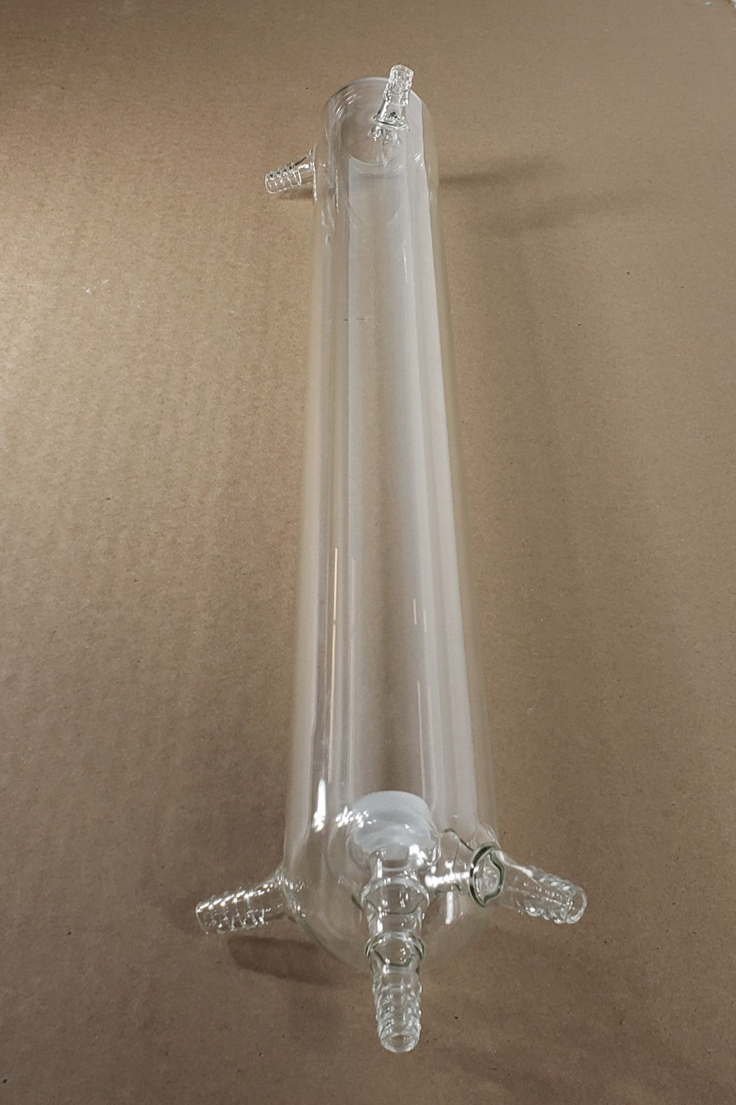 Custom Borosilicate Glass Shell & Tube Heat Exchanger w/Water Jacket Condenser